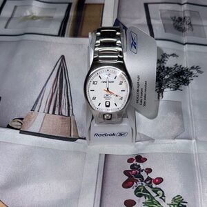 Reebok Silver and White Analog Watch (NWT)